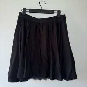 Alice & Olivia - Black Skirt with Lace Detail - Size 6 - Excellent Condition